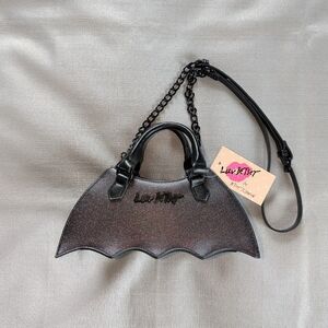 Betsey Johnson Luv Betsey Glitter Bat Crossbody Handbag NEW!